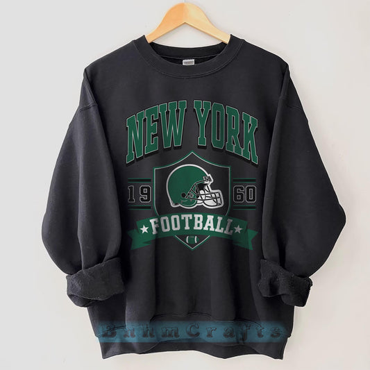 New York Football Vintage Sweatshirt, New York Football Fan Gifts Shirt, New York Game Day Shirts, Jet Sweatshirt, Sunday Football