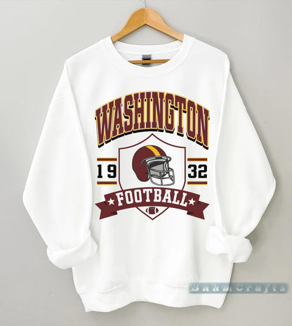 Washington Football Vintage Style Sweatshirt, Washington Football Crewneck, Washington Football T-shirt, Washington Fan Gifts Tee