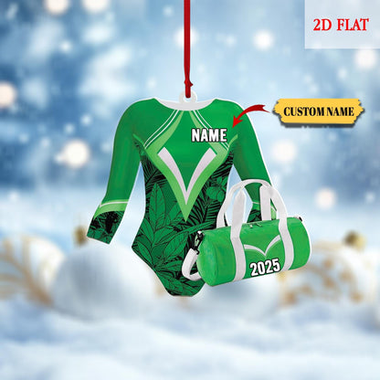 Personalized Name Gymnastics Ornament 2025, Girl Gymnast Ornaments,Custom 2D Flat Gymnastics Woman Christmas Decoration,Gymnast Gift for Her
