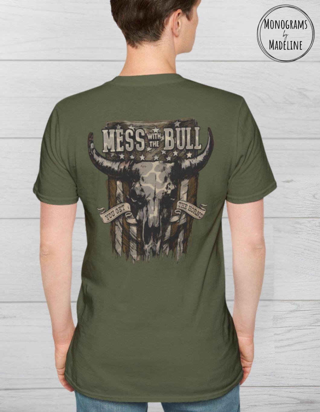 Western Bull Skull Graphic Tee - Cowboy Rodeo Shirt