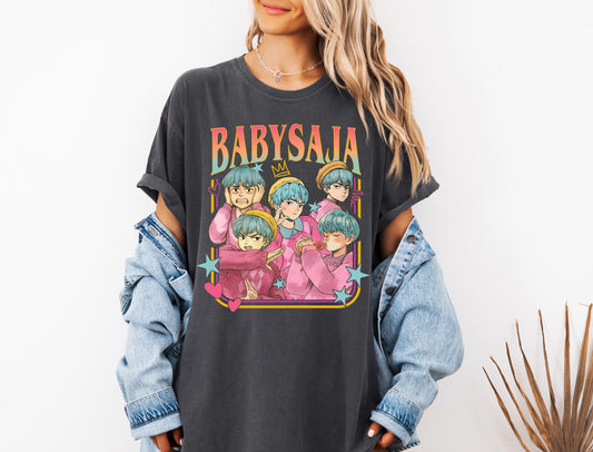 Saja Boys Baby Saja Shirt, Kpop Demon Hunters Movie Tee, Retro Bootleg Style Graphic T-Shirt, Vintage Fan Merch Gift for Her