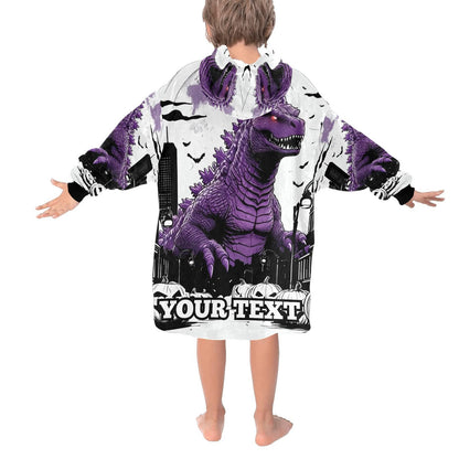 Godzilla Kids Hoodie Blanket Personalized