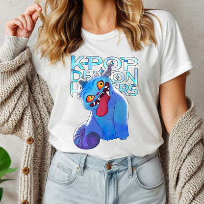Kpop Demon Hunters Tiger Shirt, Derpy the Tiger And Bird Demon Hunter Tiger Shirt, Hunters Tiger Fan, Animal Shirt, Kpop Movie Fan Gift