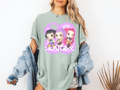 Kpop Demon Hunters Shirt, Huntrix Girl T-Shirt, Kpop Idol Group Shirt, Mira, Rumi, Joey Shirt, Demon Hunter Merch Tee, Gift For Huntrix Fan