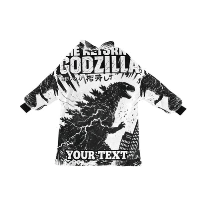 Godzilla Kids Hoodie Blanket Personalized Gift