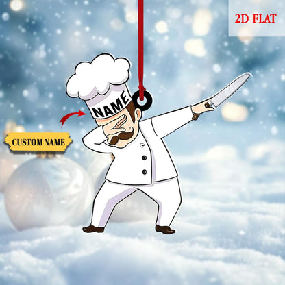 Funny Chef Ornament, Personalized Christmas Chef Gifts 2025, Baker Ornament, Cooking Ornament, Cooking Gift For Men, Cooking Apron Ornaments