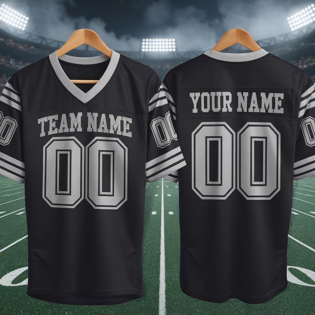 Custom America Team Football Jersey, Black Football Jersey With Team Name Number, America Football Jersey for Fan, Football Game Day Jersey