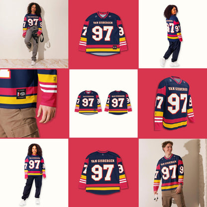 Racing #97 Inspired Oversized Unisex Hockey Jersey – Recycled Polyester Unisex Racing Top for Fans