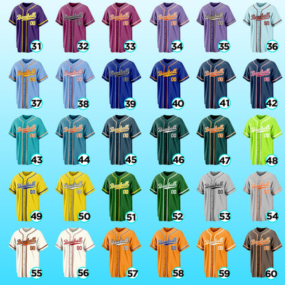 Custom Baseball Jersey, Stitched Personalized Name Baseball Shirts Team Uniform Breathable Design Suitable for Men Women Youth and Gift