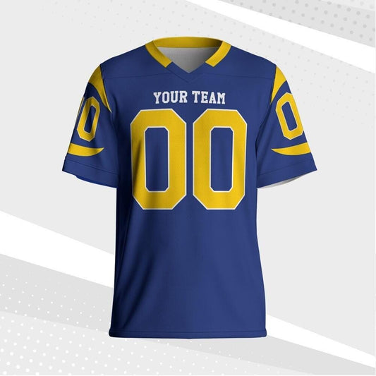 Personalized Ram Navy Football Jersey, Custom Shirt For Adult Kid, Game Day Outfit For American Football Fan, Gift for Him, Gift for her