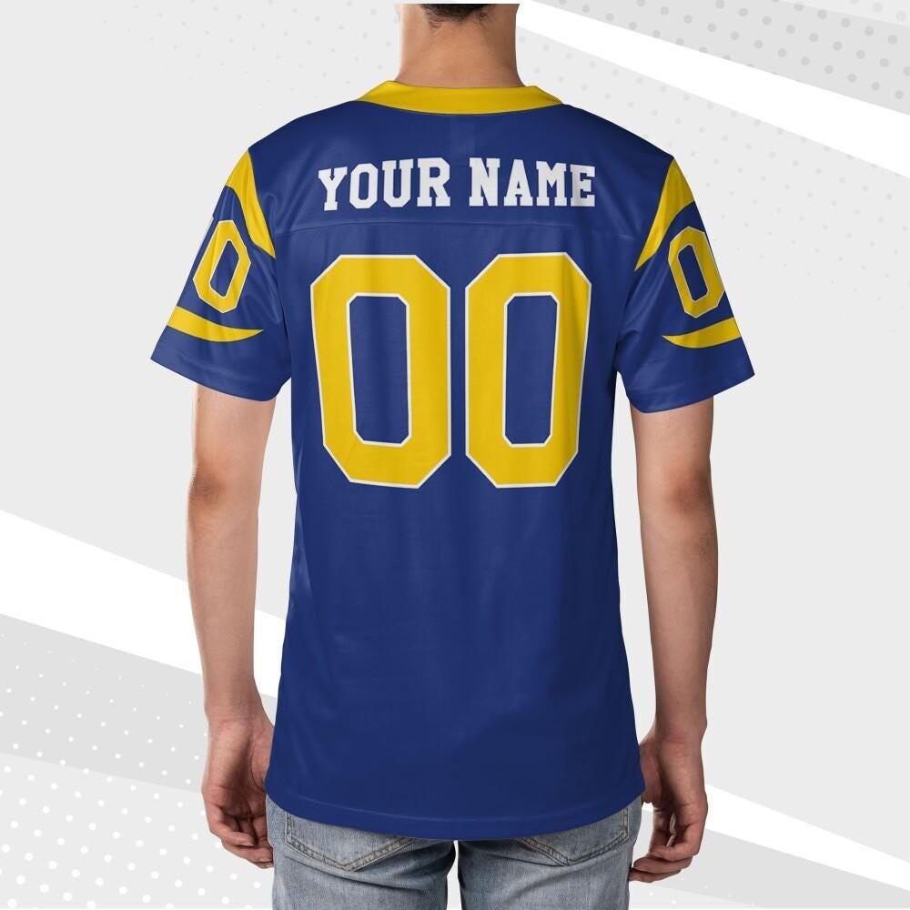 Personalized Ram Navy Football Jersey, Custom Shirt For Adult Kid, Game Day Outfit For American Football Fan, Gift for Him, Gift for her