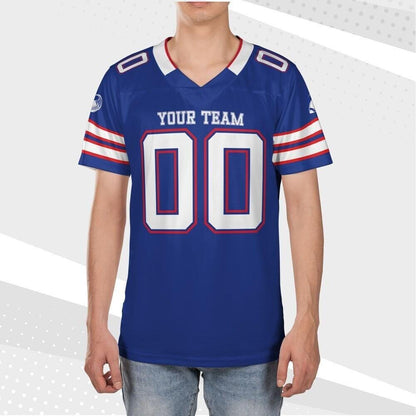 Personalized Buffalo Blue Football Jersey, Custom Shirt For Adult Kid, Game Day Outfit For American Football Fan, Gift for Him, Gift for her