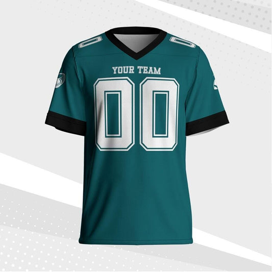 Personalized Eagle Green Football Jersey, Custom Shirt For Adult Kid, Game Day Outfit For American Football Fan, Gift for Him,Gift for her