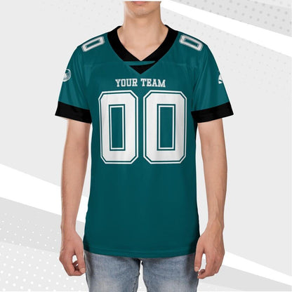 Personalized Eagle Green Football Jersey, Custom Shirt For Adult Kid, Game Day Outfit For American Football Fan, Gift for Him,Gift for her