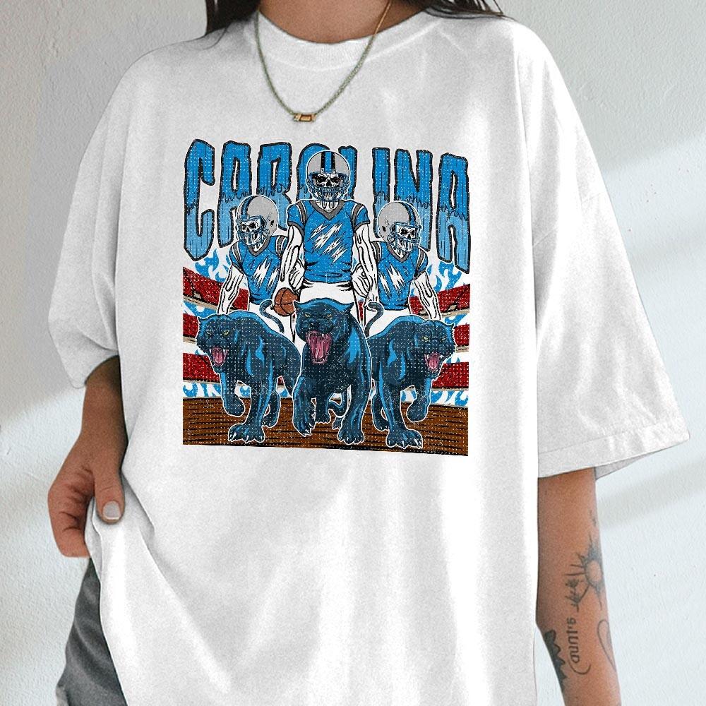 Carolina Football Skull Vintage Shirt, Gift For Fan Football Game Day Unisex Shirt