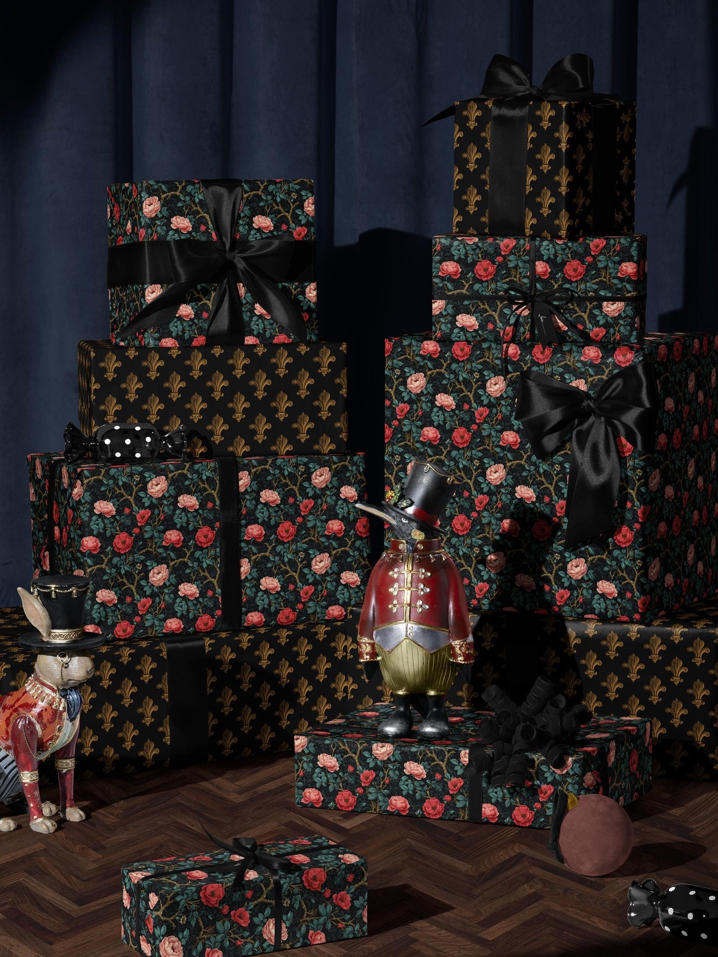 Gothic Floral Wrapping Paper Garden Party Gift Wrap Vintage Wrapping Paper Botanical Print Wedding Gift Wrapping Paper Pattern Gift Wrap Mom