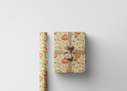 Farmers Market Wrapping Paper Roll Farm Fresh Pumpkins Rustic Country Harvest Eco Friendly Farmhouse Kitchen Gift Wrap #86