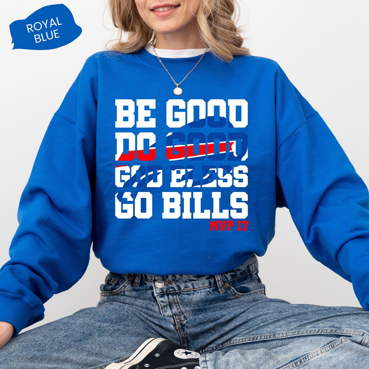 Buffalo Football Fan Sweatshirt: Be Good Do Good - Game Day Kids Shirt