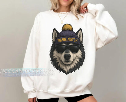 Retro Washington Football Style Sweatshirt, Washington Crewneck Commander Shirt, Washington Fan Gift, Sunday Football Shirt, Game Day
