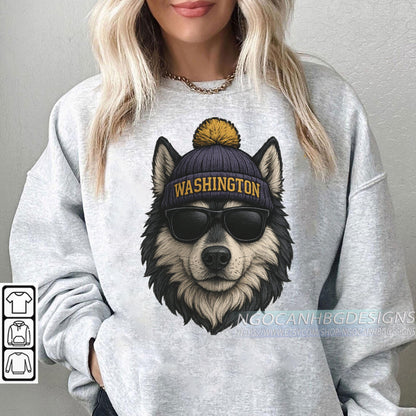 Retro Washington Football Style Sweatshirt, Washington Crewneck Commander Shirt, Washington Fan Gift, Sunday Football Shirt, Game Day