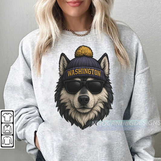 Retro Washington Football Style Sweatshirt, Washington Crewneck Commander Shirt, Washington Fan Gift, Sunday Football Shirt, Game Day