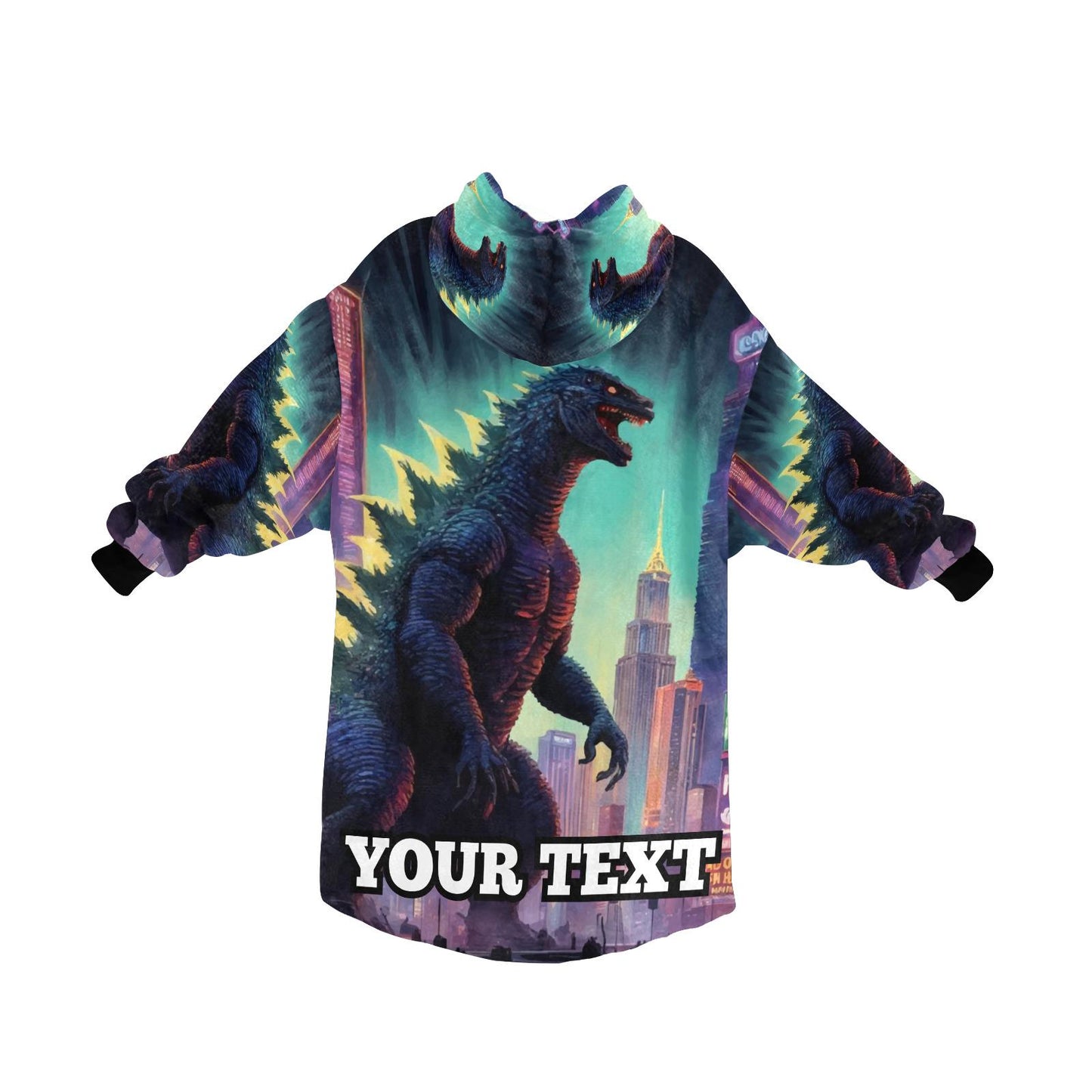 Godzilla Kids Hoodie Blanket Hooded Blankets Kaiju Gojira