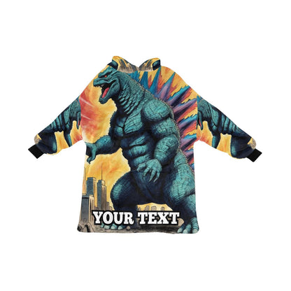 Godzilla Kids Hoodie Blanket Hooded Blankets Kaiju Gojira Personalized Gift