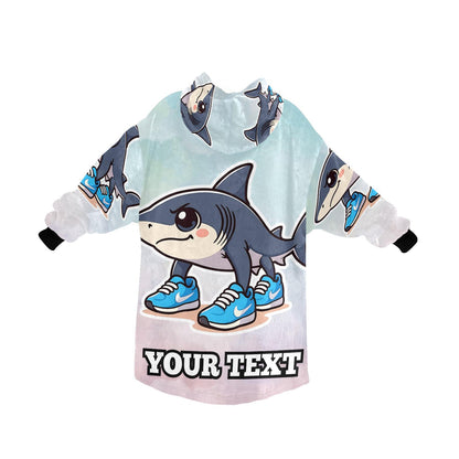 Tralalero Tralala Kids Hoodie Blanket Hooded Blankets Brainrot Personalized Gift Brainrots