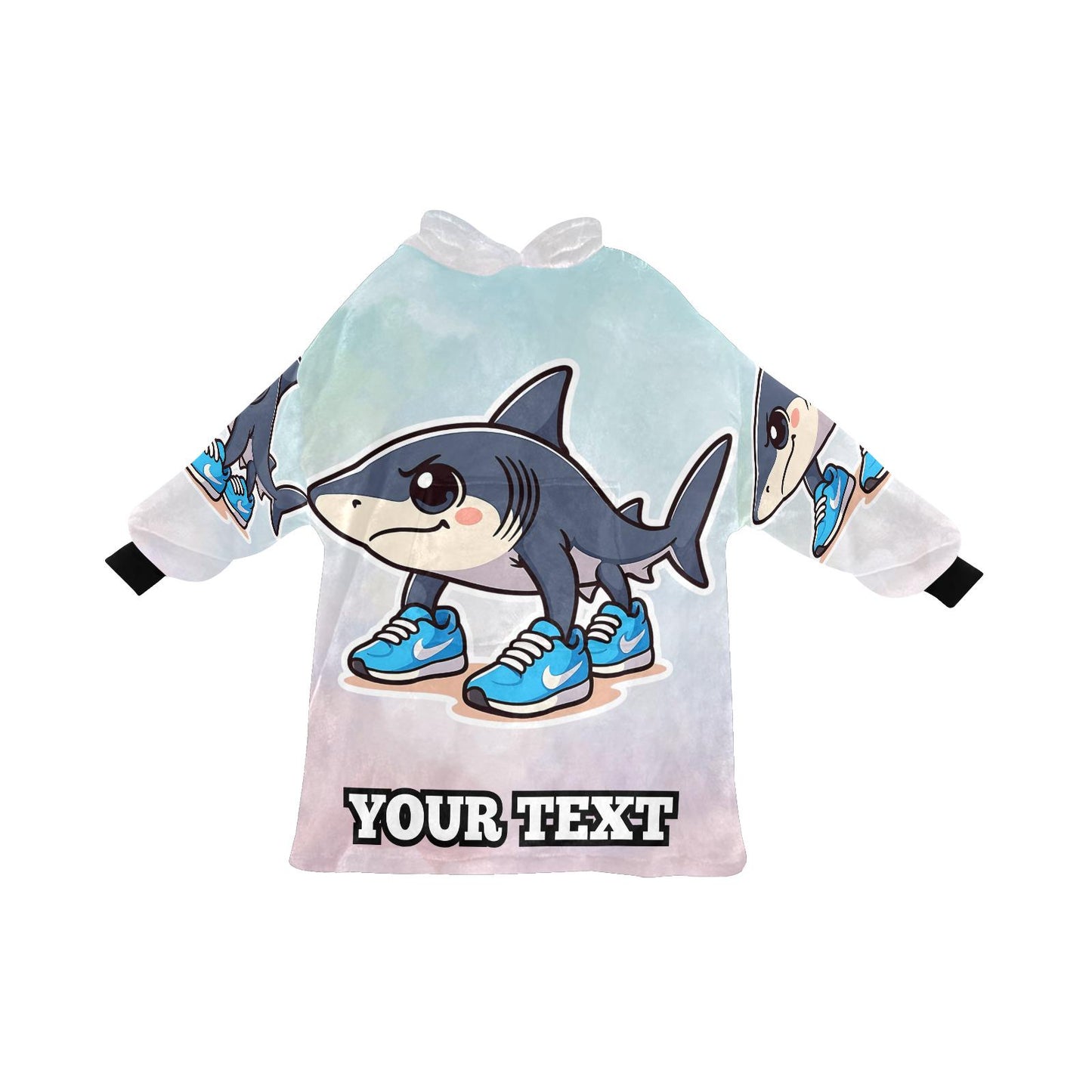 Tralalero Tralala Kids Hoodie Blanket Hooded Blankets Brainrot Personalized Gift Brainrots