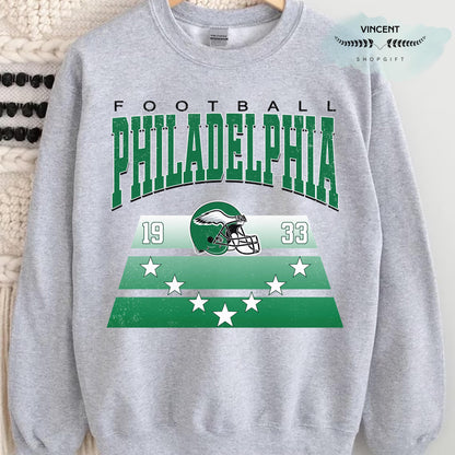 Philadelphia Football Vintage Style Shirt, Philadelphia Football Sweatshirt, Football Shirt, Philadelphia Retro Crewneck