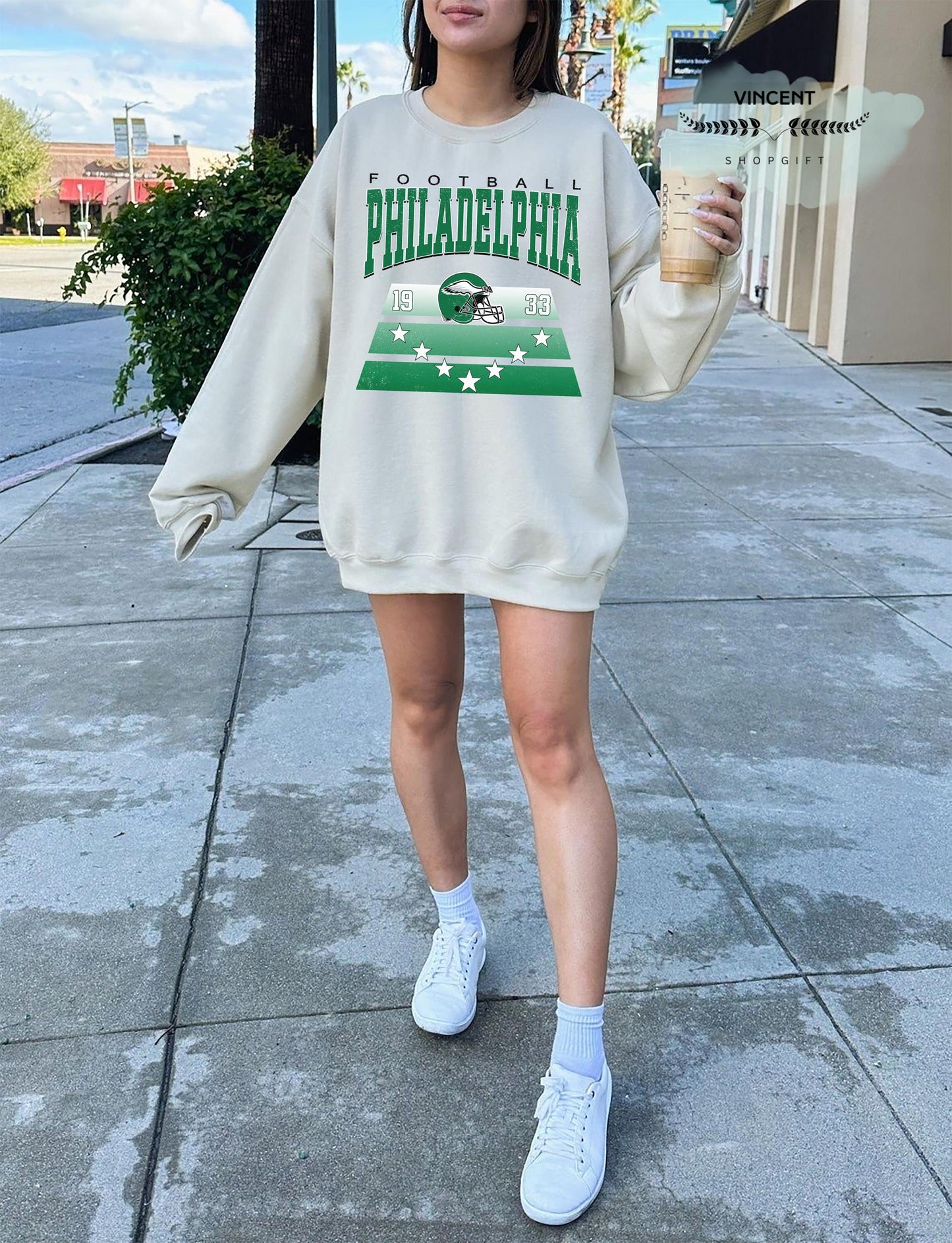 Philadelphia Football Vintage Style Shirt, Philadelphia Football Sweatshirt, Football Shirt, Philadelphia Retro Crewneck