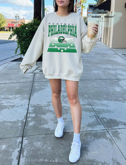 Philadelphia Football Vintage Style Shirt, Philadelphia Football Sweatshirt, Football Shirt, Philadelphia Retro Crewneck