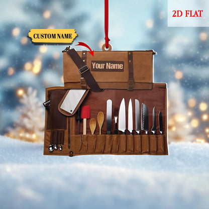 Personalized Cooking Lover Ornament, Chef Ornament, Chef Knife Accessories Christmas Tree Ornament Decoration House 2025, Cooking Lover