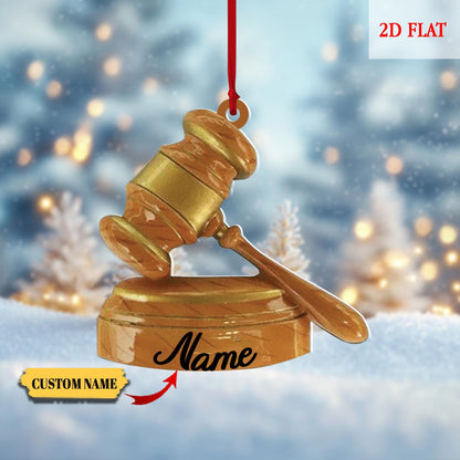 Personalized Justice Scale Ornament 2D Acrylic, Custom Christmas Ornament 2025, Lawyer Gift, Law Student Graduation Present, gift for Judge
