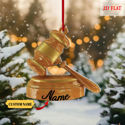Personalized Justice Scale Ornament 2D Acrylic, Custom Christmas Ornament 2025, Lawyer Gift, Law Student Graduation Present, gift for Judge