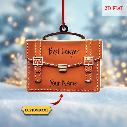 Personalized Best Lawyer Ornament 2025, Best Lawyer Christmas Ornament, Lawyer-Judge-Future Attorney Briefcase Ornament, Lawyer Gift