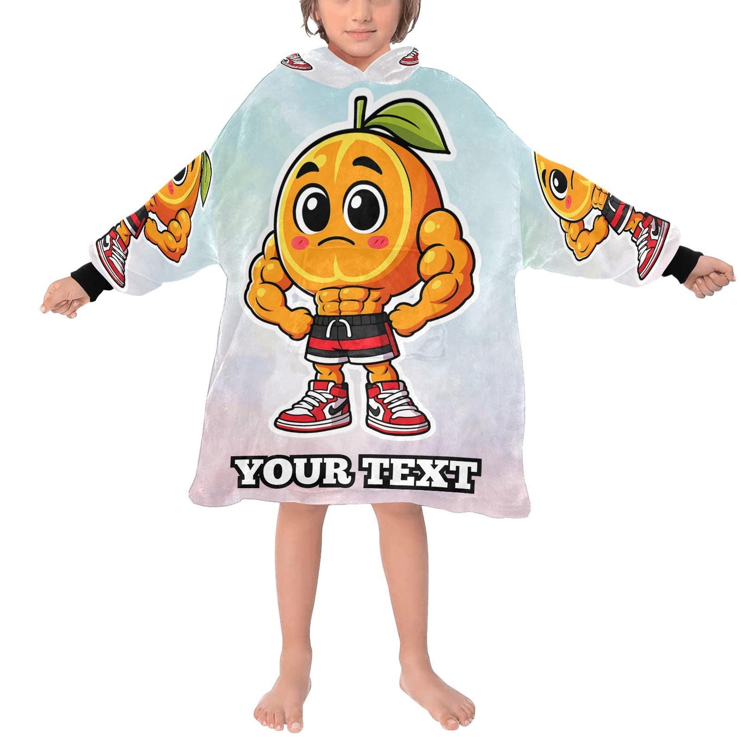U Din Din DinDin Dun Ma Din Din Din Dun Kids Hoodie Blanket Hooded Blankets Brainrot Personalized Gift Brainrots