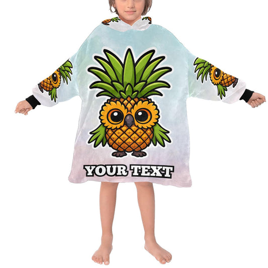 Ananasita Owlita Kids Hoodie Blanket Hooded Blankets Brainrot Personalized Gift Brainrots
