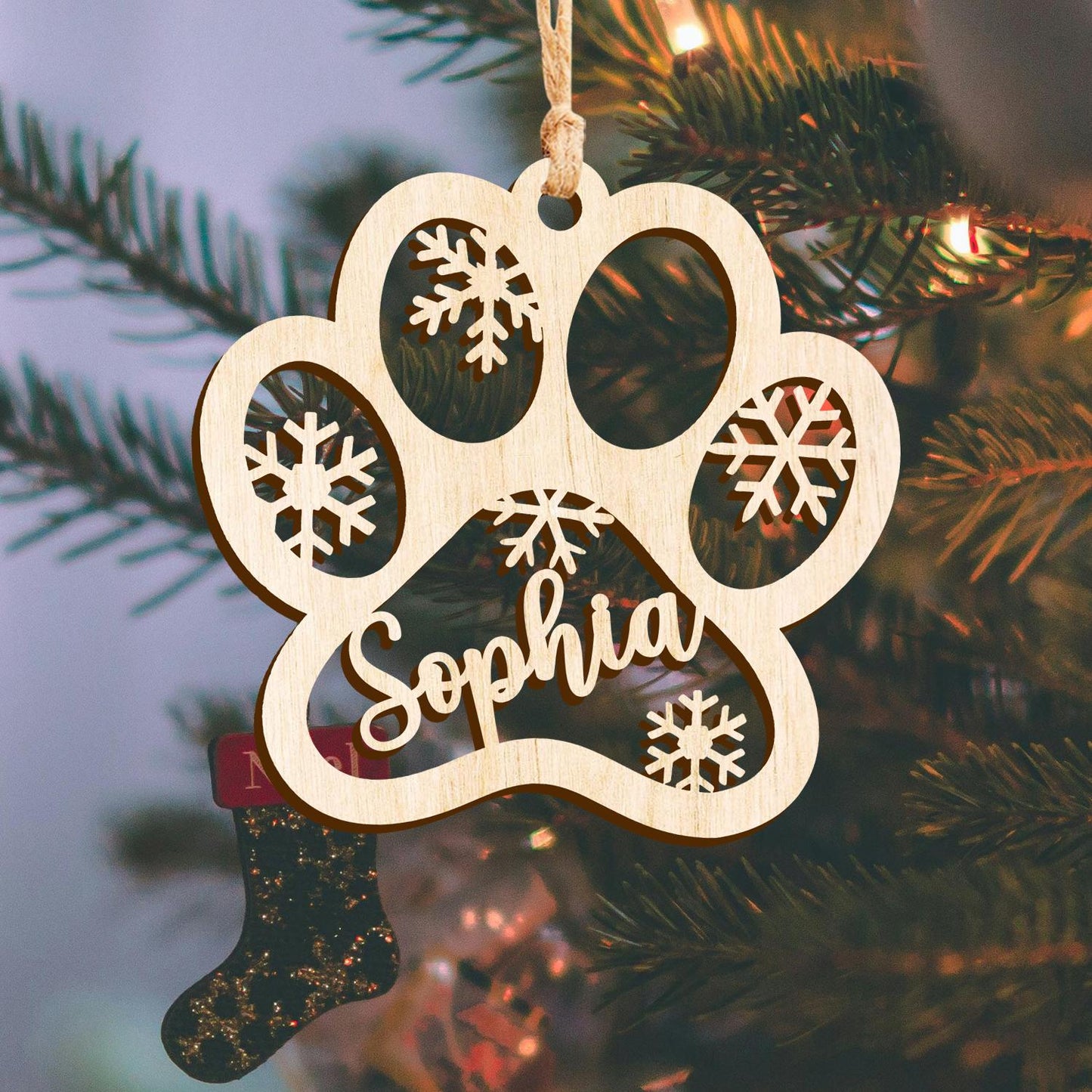 Personalized Christmas Ornaments With Name, Personalized Wood Name Christmas 2025 Ornament, Snowflake Wood Ornament, Family Christmas Tree
