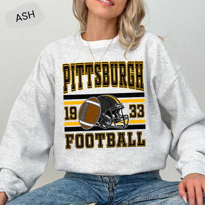 Pittsburgh Football Sweatshirt, Trendy Football Game Day Shirt, Popular Woman Sports Gear, Pittsburgh Football Tee For Kids