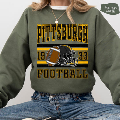 Pittsburgh Football Sweatshirt, Trendy Football Game Day Shirt, Popular Woman Sports Gear, Pittsburgh Football Tee For Kids