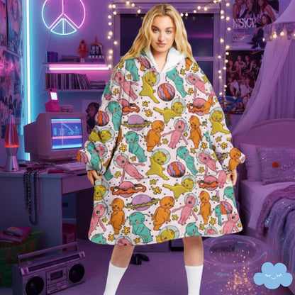 Alien Kewpie Hooded Blanket - Unisex Outer Space Hoodie