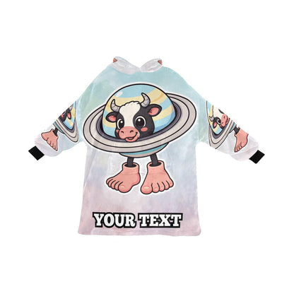 La Vaca Saturno Saturnita Kids Hoodie Blanket Hooded Blankets Brainrot Personalized Gift