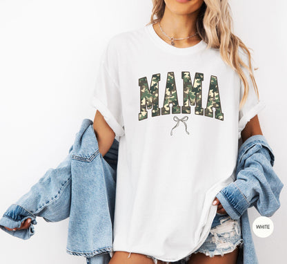 Comfort Colors® Camouflage Mama Shirt, Camo Mama Shirt, Sports Wife Shirt, Hunting Mom Shirt, Retro Mama Shirt, military mom shirt, camo tee