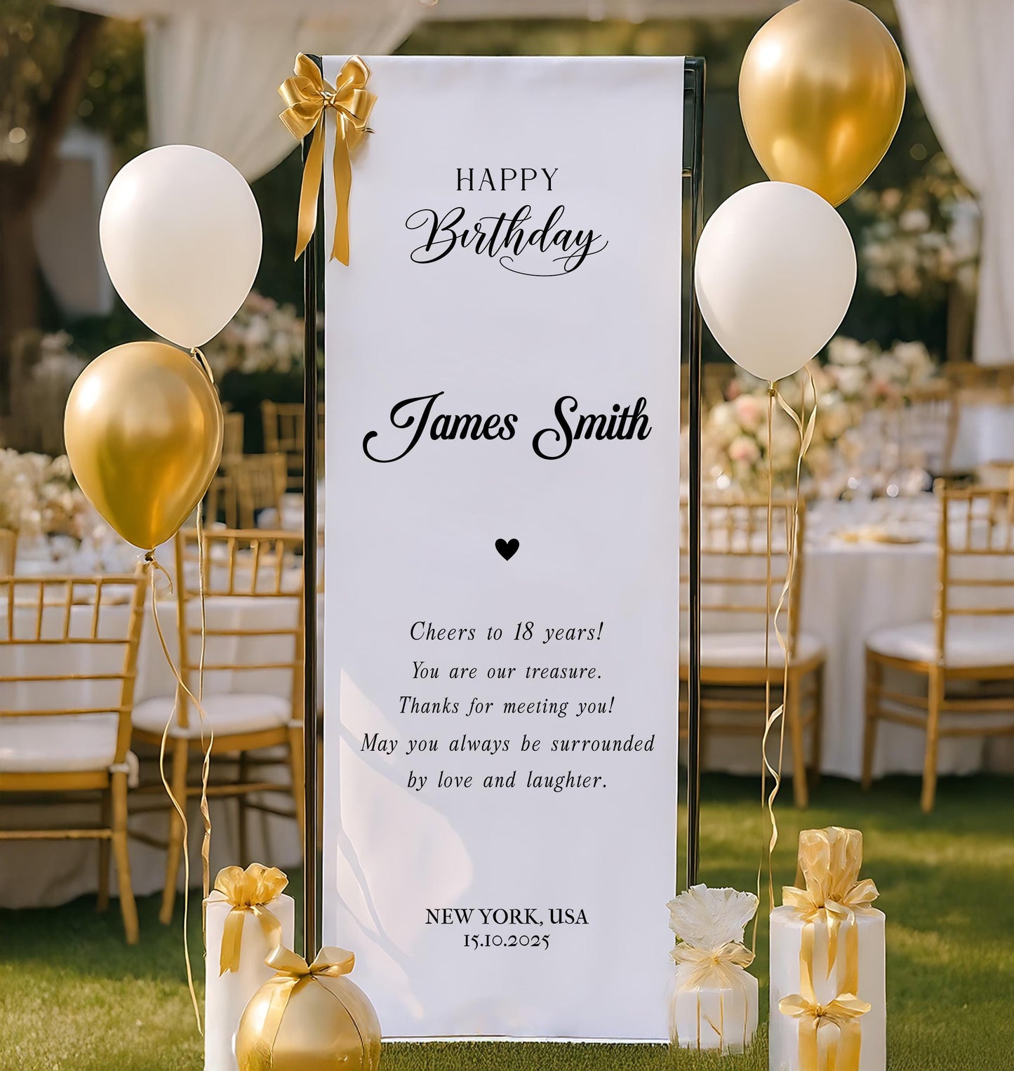 Personalised Birthday Sign, Custom Birthday Banner, Fabric Sign, Birthday Wall Art, Fabric Birthday Sign, 18th Birthday Decor, Party Decor