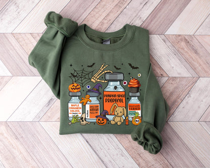 Halloween Nurse Sweatshirt, Halloween Nurse Pills Shirt, Pumpkin Spice Propofol, Halloween ICU Nurse Shirt, Fall Nurse Tee, Spooky Nurse Tee