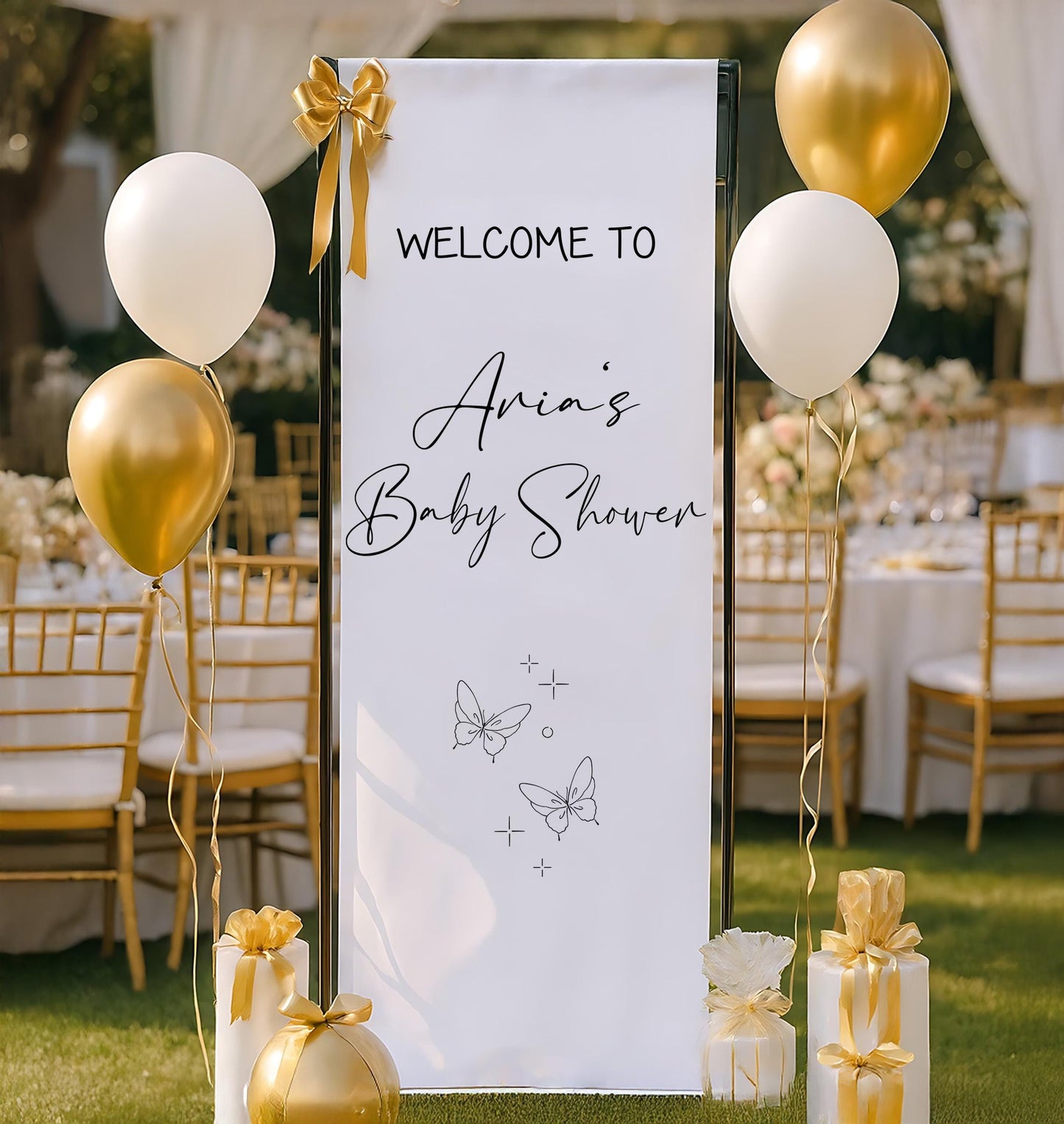 Personalized Fabric Baby Shower Sign, Custom Baby Shower Sign, Welcome Sign for Baby Shower, Custom Baby Shower Decor