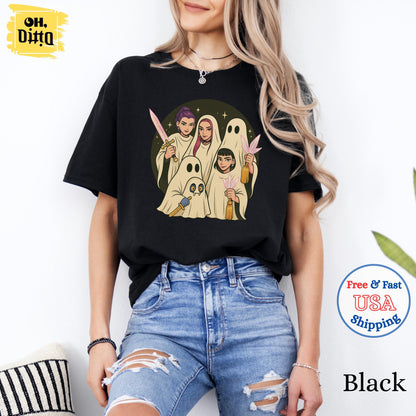 Huntrix Spooky Seoson Hoodie, Girly Ghost Hunters Demon Derpy the Tiger Sweatshirt, Huntrix Fan Tee, Halloween Gift