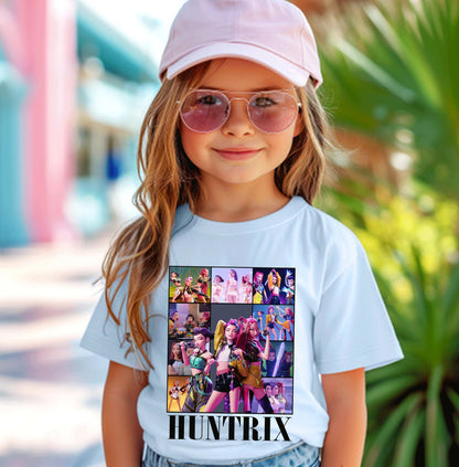 Huntrix T Shirt, Demon Hunters Shirt, Huntrix Girls T Shirt, Mira Rumi Joey Shirt, Demon Hunter Kids Shirt, Gift For Kpop Fan, Kpop Movie