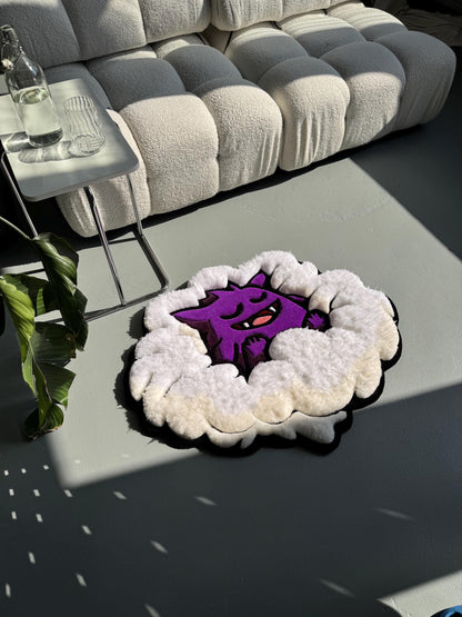 3D Tufted Cartoon Rug: Fluffy Clouds, Handmade Kids Decor